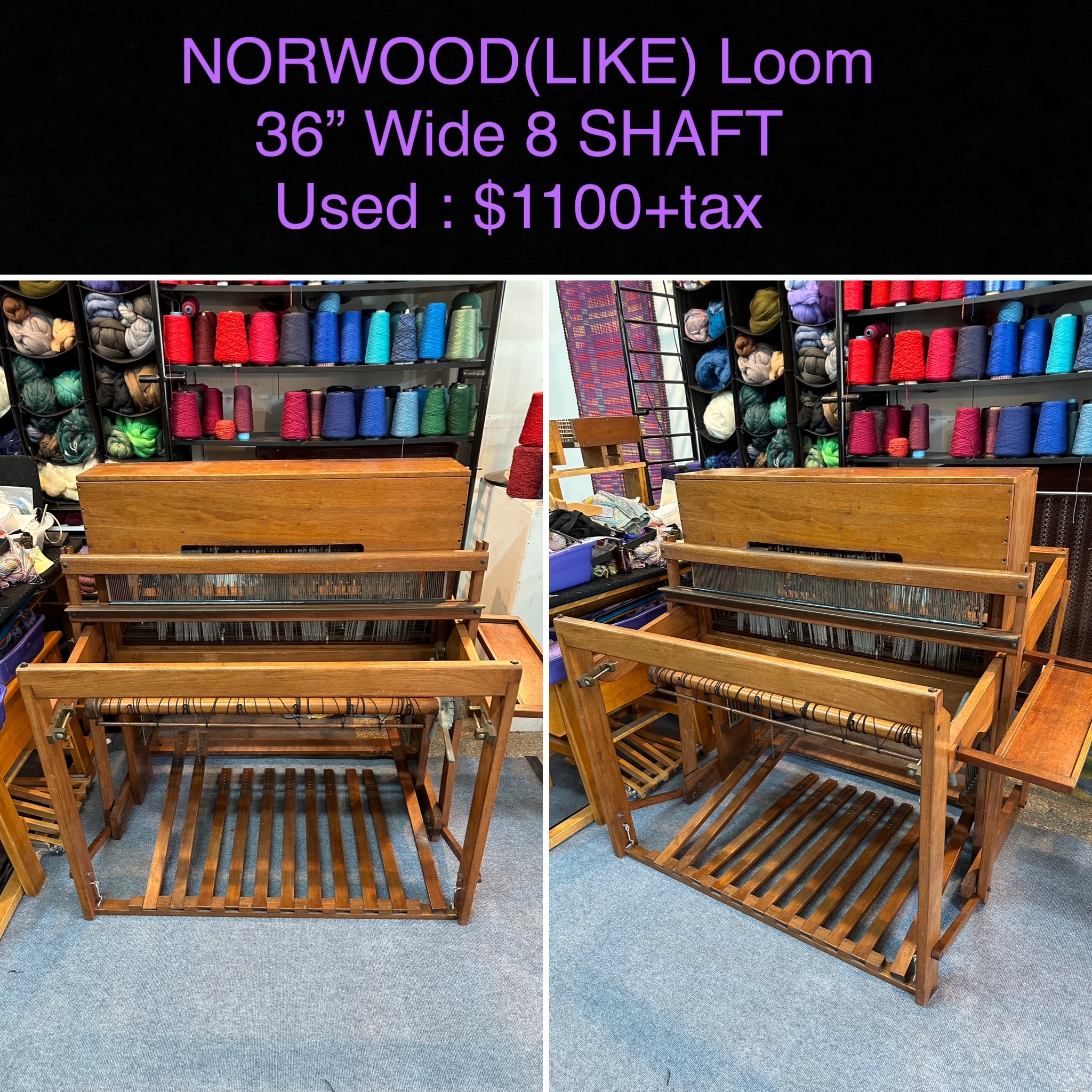 LOOMS USED AT TLD Design Center & Gallery Illinois (Chicago Area